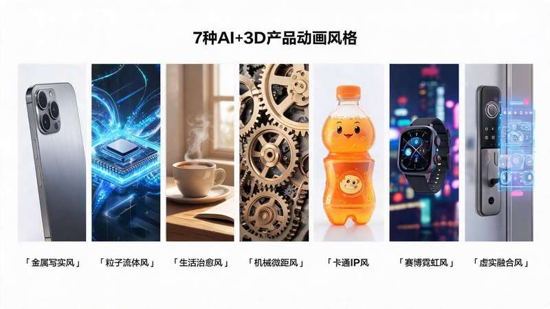AI+3D产品动画的7种常见风格,你适合哪一种?