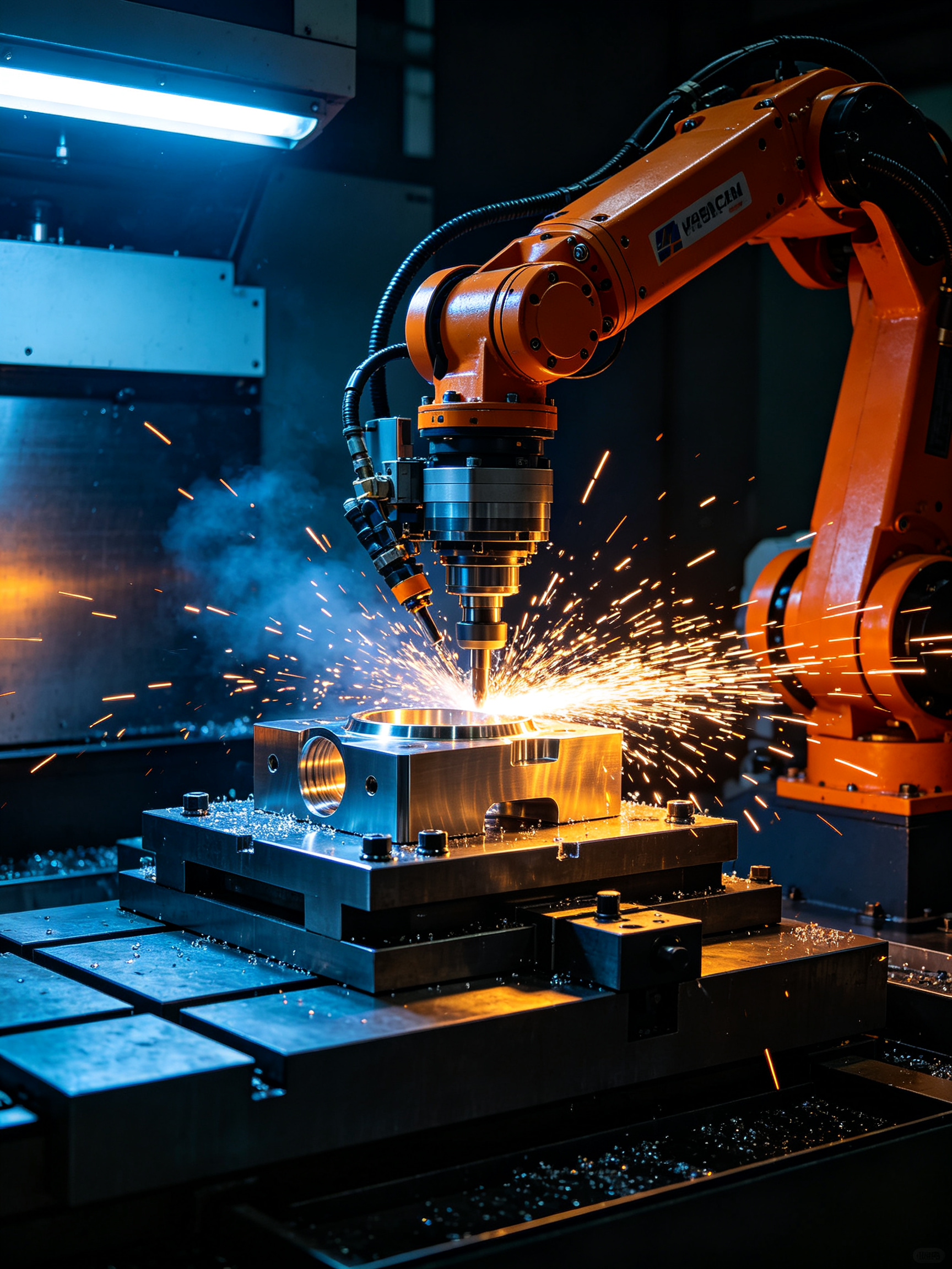 AI multi-view reconstruction - CNC machine tool 3D model