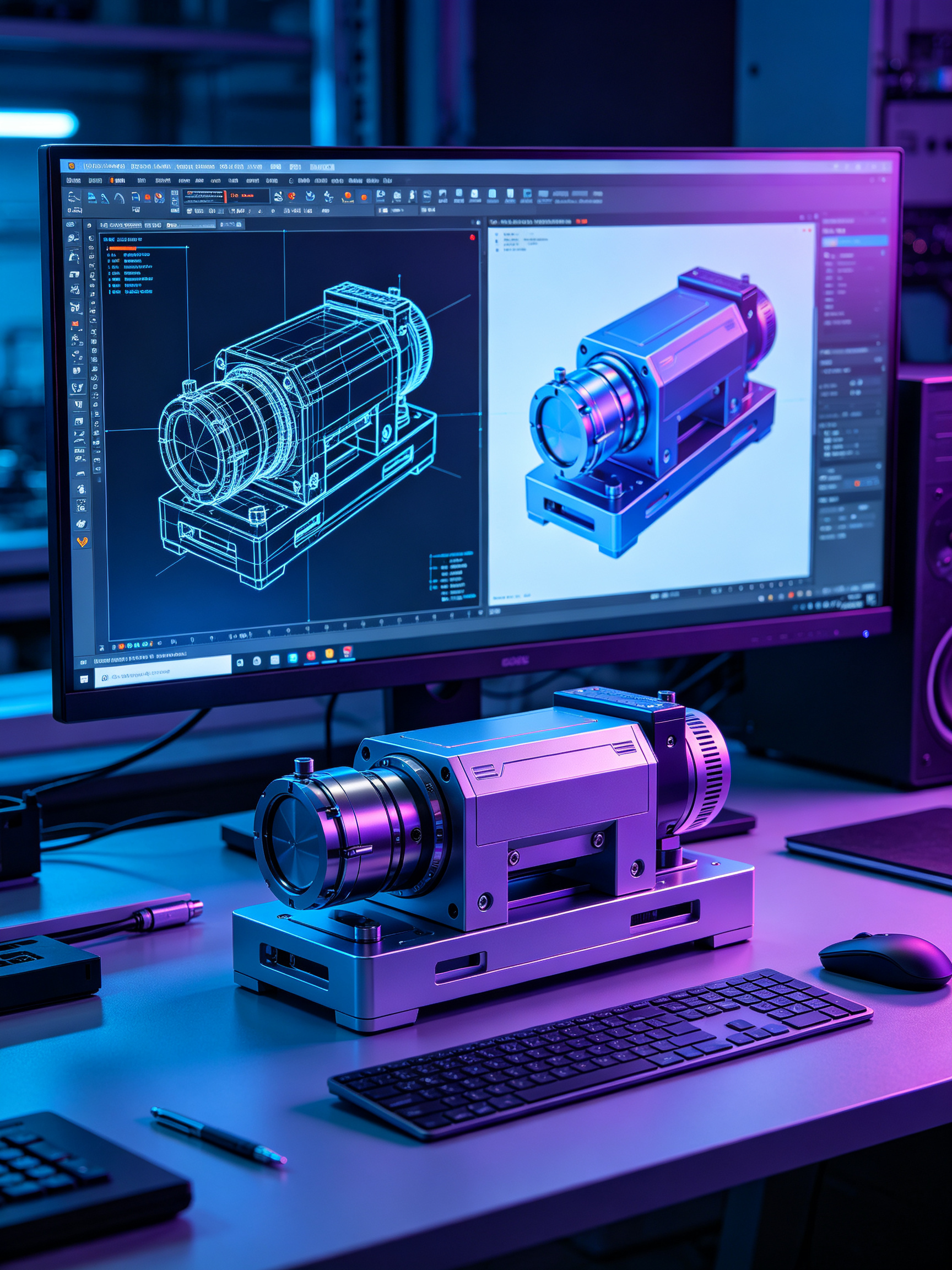 AI-driven mechanical motion - Tool machining scene